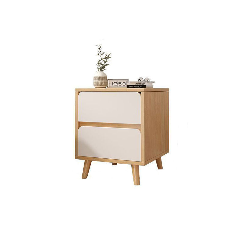 Table de chevet cylindrique carré en bois massif MDF minimaliste moderne avec 1/2/3 tiroirs pour chambre 