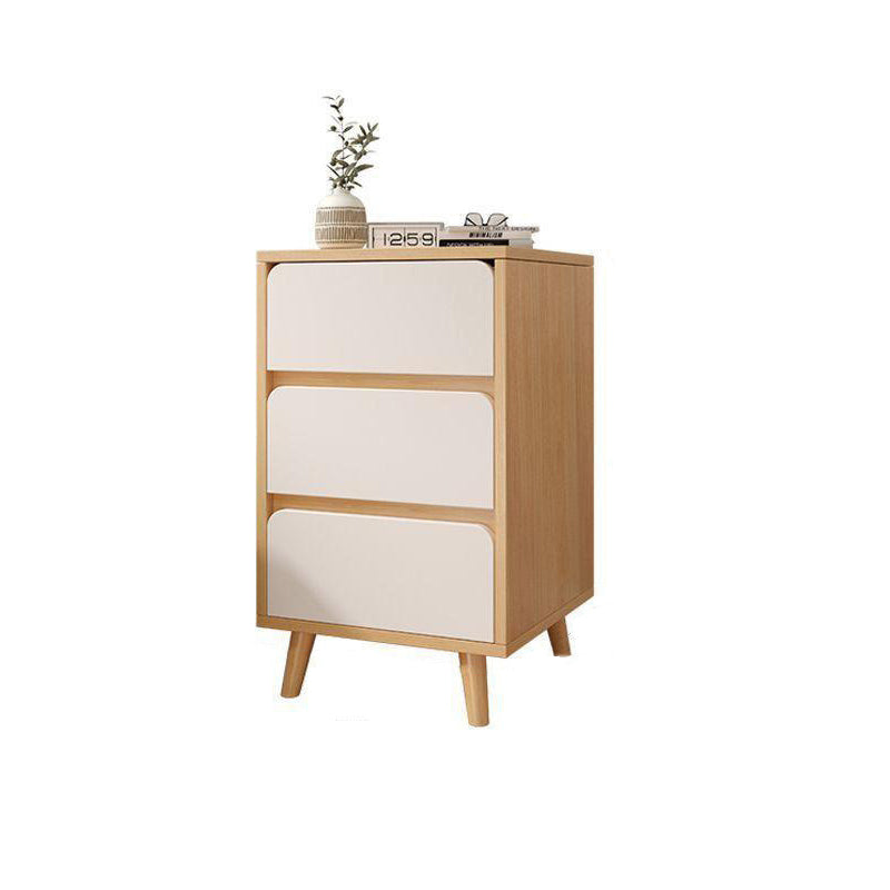 Table de chevet cylindrique carré en bois massif MDF minimaliste moderne avec 1/2/3 tiroirs pour chambre 
