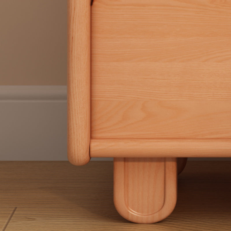 Table de chevet carrée en bois massif créatif contemporain en forme de nuage avec 1 tiroir pour chambre 