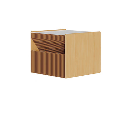 Table de chevet rectangulaire en papier kraft créatif contemporain en bois PS avec 2 niveaux pour chambre 