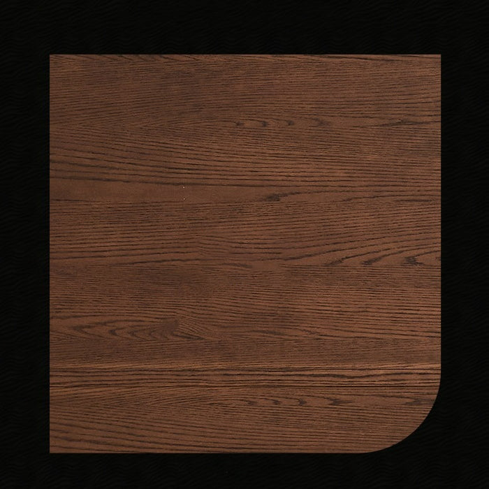 Chevet Vintage Traditionnel en Bois Massif Ondulé Carré Cylindre à 2 Niveaux pour Chambre 
