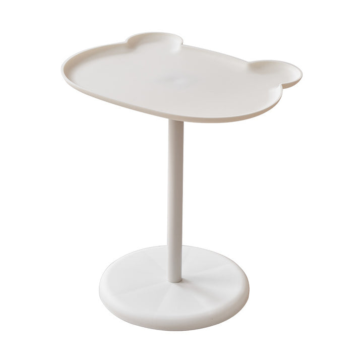 Modern Minimalist PP Bear-Shaped Round End Table 1-Tier For Living Room