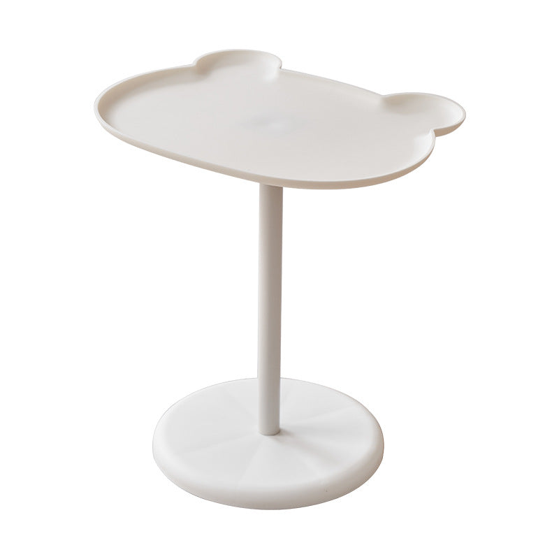 Mesa Auxiliar Redonda de 1 Nivel con Forma de Oso Minimalista Moderna para Sala de Estar 