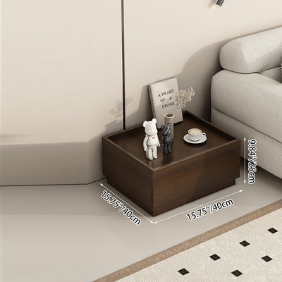Table de nuit modulaire rectangulaire en bois d'ingénierie créatif contemporain avec métal 1/2-tiroir pour chambre 