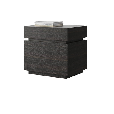 Table de nuit rectangulaire en bois massif minimaliste moderne avec 2 tiroirs pour chambre 