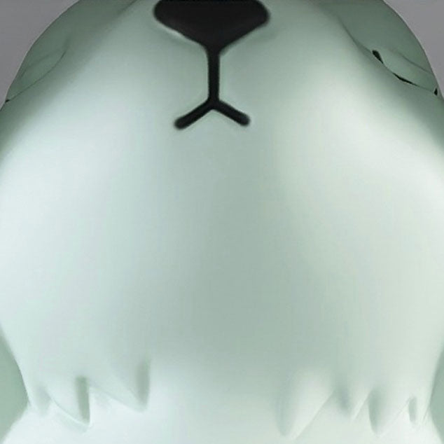 Modern Art Deco Fiberglass Resin Rabbit Round End Table 1-Tier For Living Room