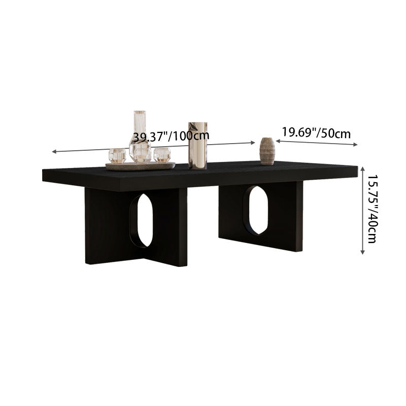 Traditional Chinese Solid Wood Rectangular Tea Table 1-Tier For Living Room