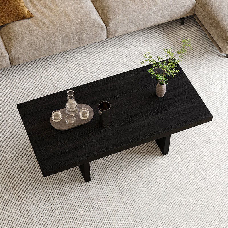 Traditional Chinese Solid Wood Rectangular Tea Table 1-Tier For Living Room