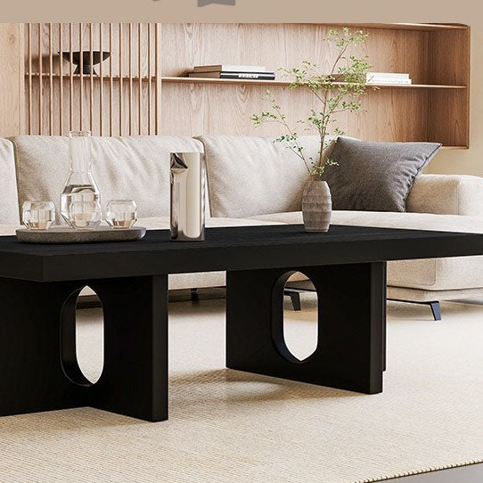 Traditional Chinese Solid Wood Rectangular Tea Table 1-Tier For Living Room