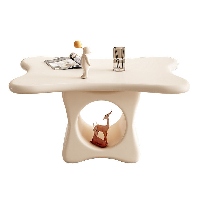 Contemporary Creative Engineered Wood Cloud-Shaped Coffee Table 1-Tier For Living Room