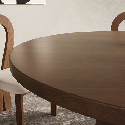 Traditional Vintage Solid Wood Round Hollow Dining Table 1-Tier For Living Room