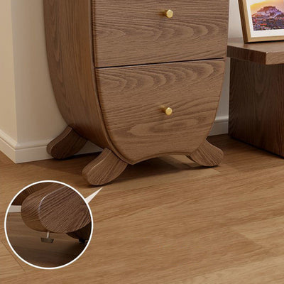 Mesa auxiliar contemporánea de madera maciza creativa con forma de conejo de latón con 5 cajones para sala de estar 