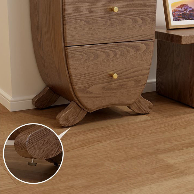 Mesa auxiliar contemporánea de madera maciza creativa con forma de conejo de latón con 5 cajones para sala de estar 