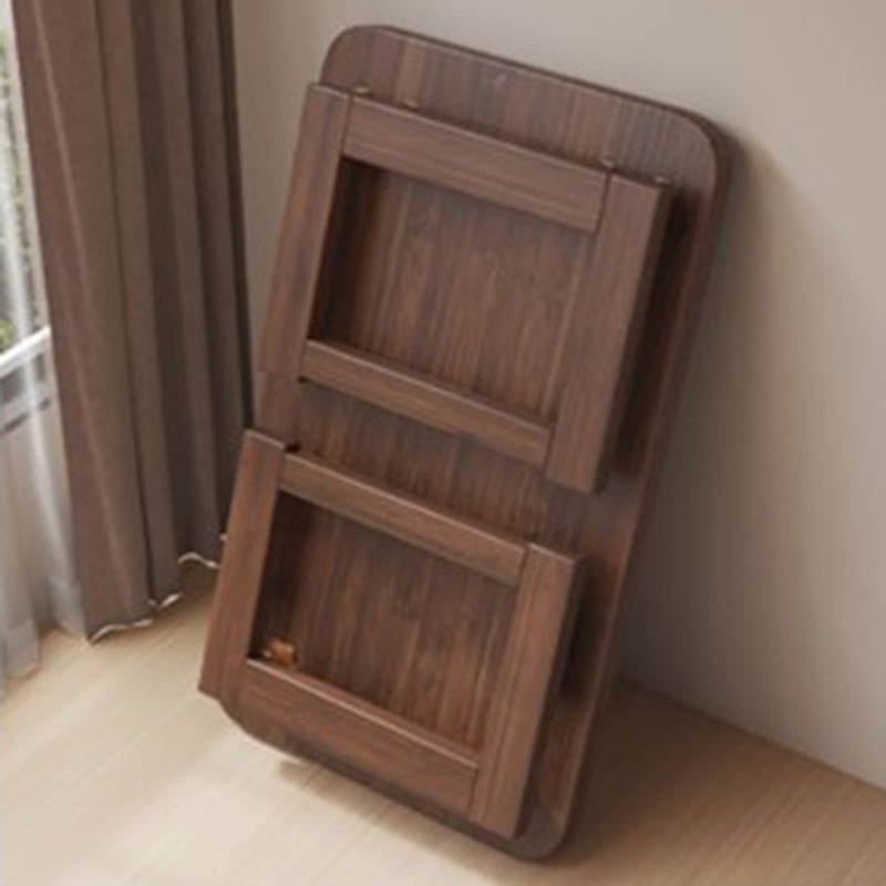 Traditional Japanese Solid Wood Rounded Rectangular Ended Table 1-Tier Folding Design For Living Room