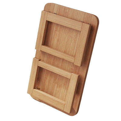 Traditional Japanese Solid Wood Rounded Rectangular Ended Table 1-Tier Folding Design For Living Room