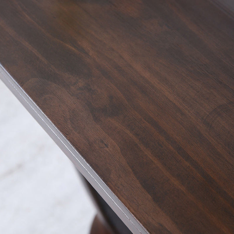 Table console semi-ovale en pin chinois traditionnel 1 niveau pour salon 