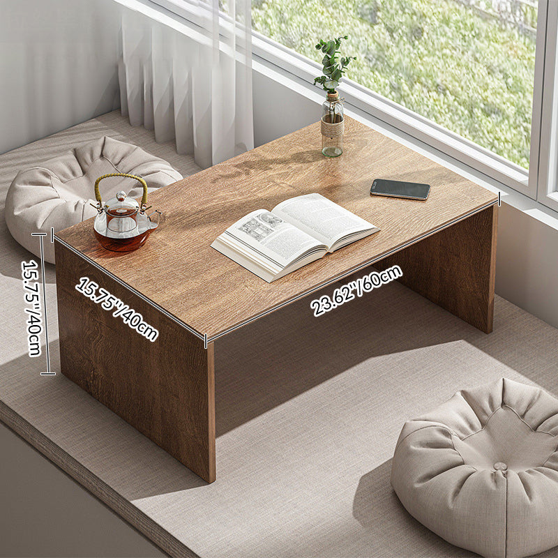 Traditional Japanese Medium-Density Fiberboard Rectangular Tea Table 1-Tier For Living Room
