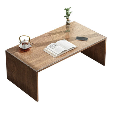 Traditional Japanese Medium-Density Fiberboard Rectangular Tea Table 1-Tier For Living Room