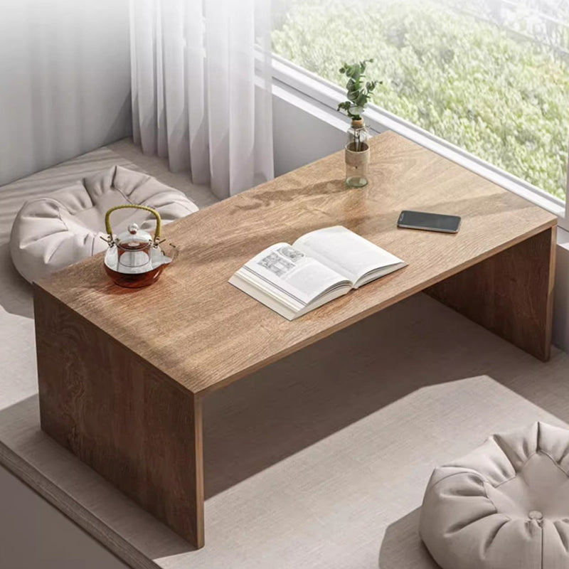 Traditional Japanese Medium-Density Fiberboard Rectangular Tea Table 1-Tier For Living Room