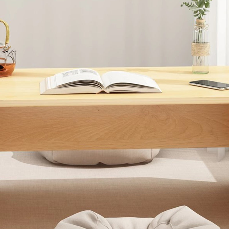 Traditional Japanese Medium-Density Fiberboard Rectangular Side Table 2-Drawer For Living Room