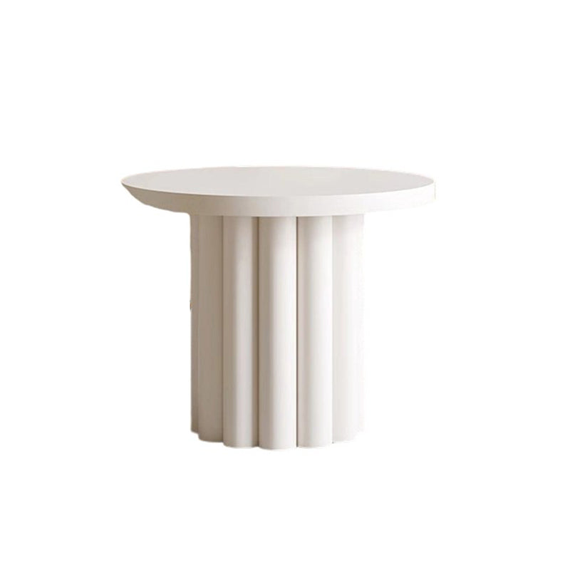 Modern Art Deco High-Density Fiberboard Round Column Coffee Table 1-Tier For Living Room