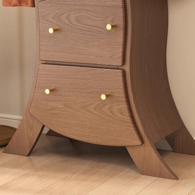 Mesa auxiliar contemporánea creativa de madera maciza con forma de robot con 5 cajones para sala de estar 