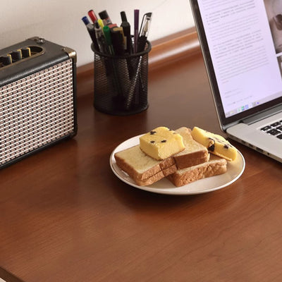 Traditioneller Mid-Century Kirschholz Edelstahl Y-förmiger rechteckiger Schreibtisch 1-stufig für das Schlafzimmer 