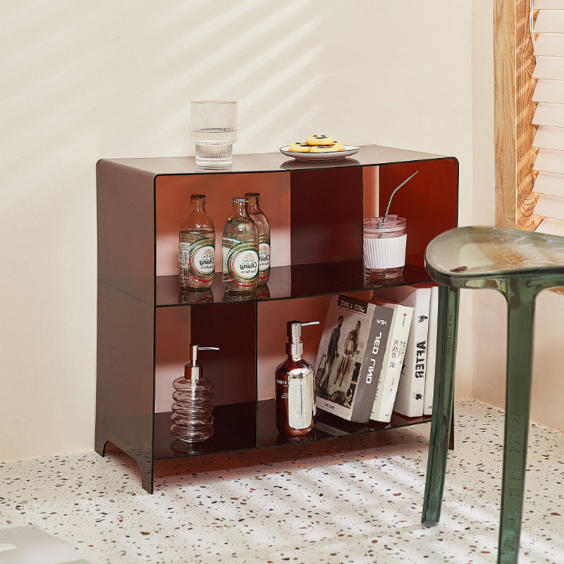 Contemporary Creative Acrylic Rounded Square End Table 3-Tier For Living Room