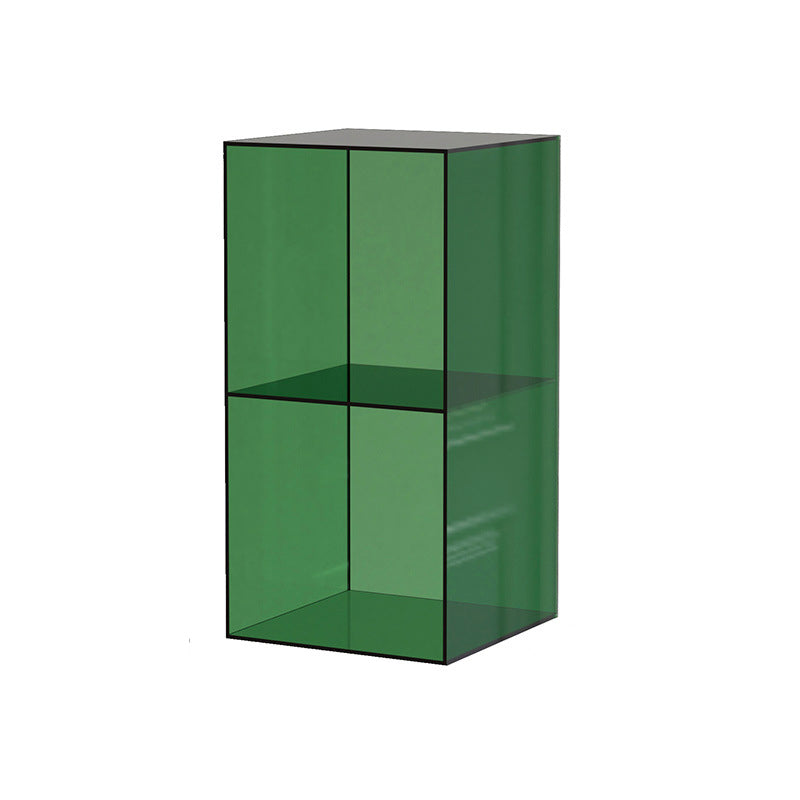 Contemporary Creative Acrylic Rectangular End Table 3-Tier For Living Room