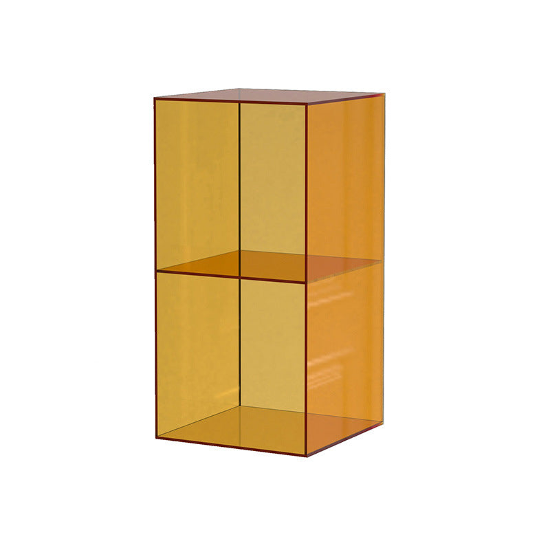 Contemporary Creative Acrylic Rectangular End Table 3-Tier For Living Room