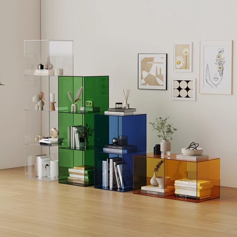 Contemporary Creative Acrylic Rectangular End Table 3-Tier For Living Room