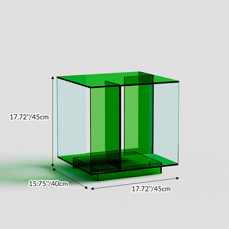 Contemporary Creative Acrylic Square Coffee Table 2-Tier For Living Room