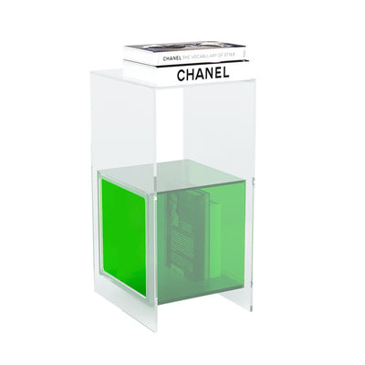 Contemporary Creative Acrylic Rectangular Square End Table 3-Tier For Living Room