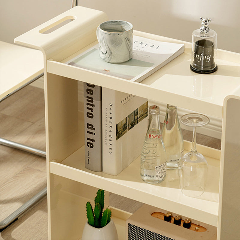 Contemporary Scandinavian PC Mobile Rectangular End Table 3-Tier For Living Room