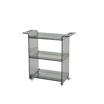 Contemporary Scandinavian PC Mobile Rectangular End Table 3-Tier For Living Room