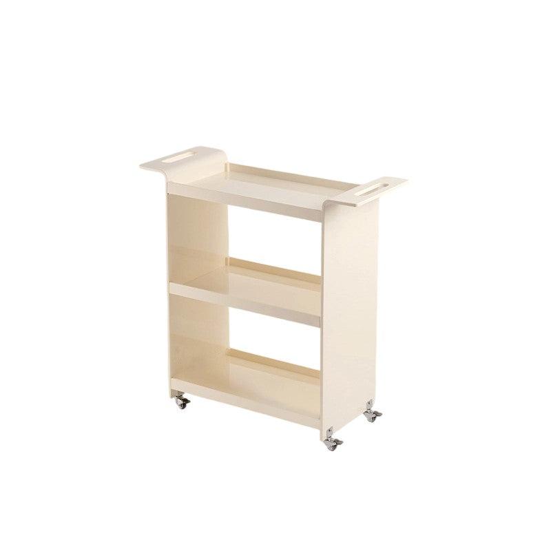 Contemporary Scandinavian PC Mobile Rectangular End Table 3-Tier For Living Room