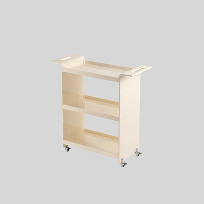 Contemporary Scandinavian PC Mobile Rectangular End Table 3-Tier For Living Room