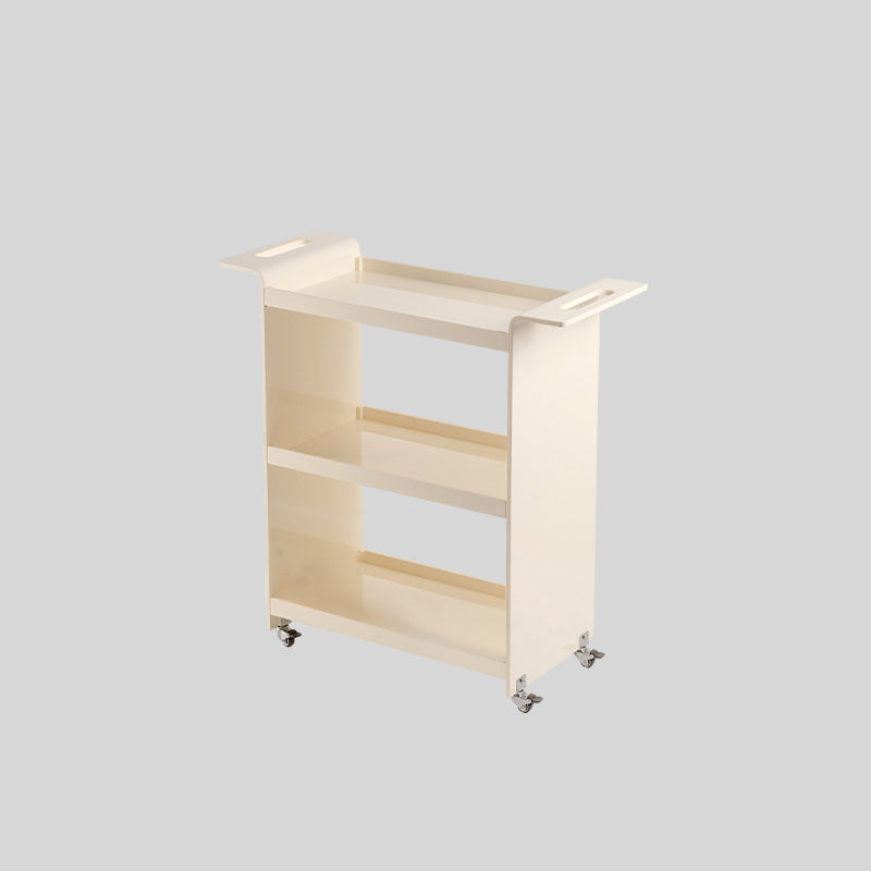 Contemporary Scandinavian PC Mobile Rectangular End Table 3-Tier For Living Room