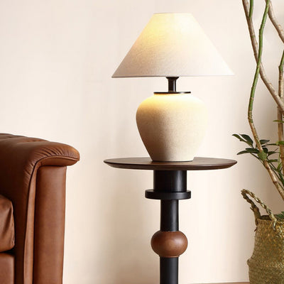Traditional French Rubber Wood Round Ball End Table 1-Tier For Living Room