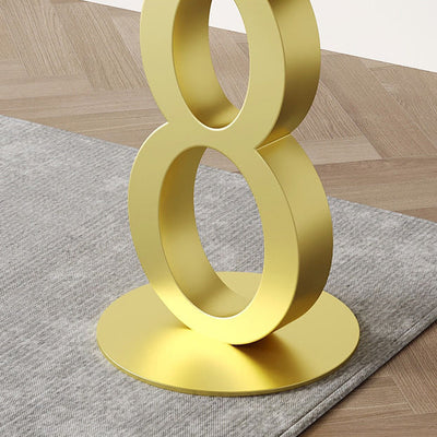 Contemporary Scandinavian Marble Carbon Steel Round Hollow Side Table 1-Tier For Living Room