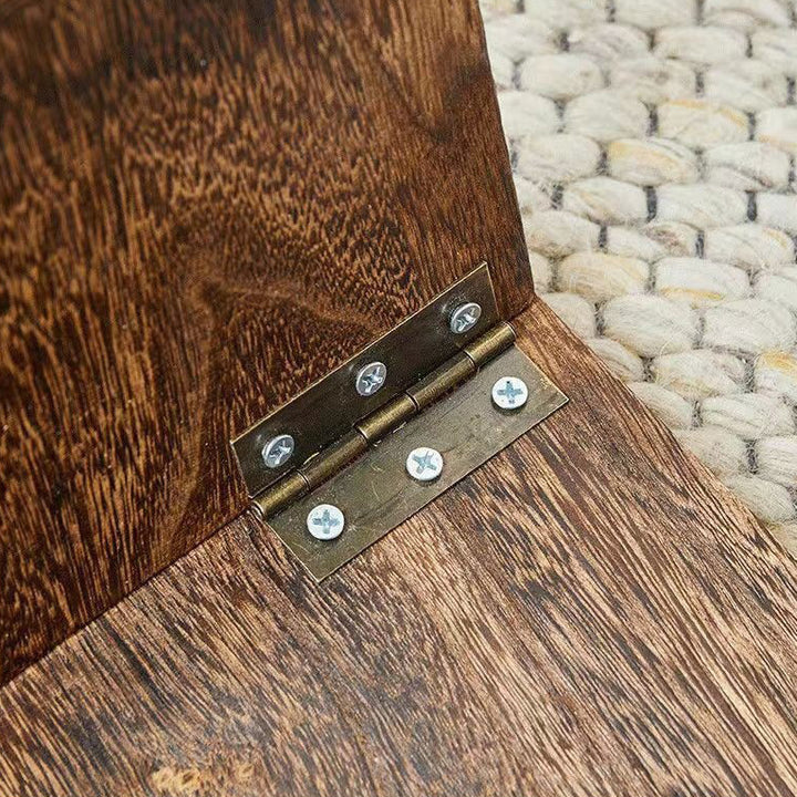 Traditioneller japanischer rechteckiger Couchtisch aus Massivholz mit 2 Ebenen für das Wohnzimmer 