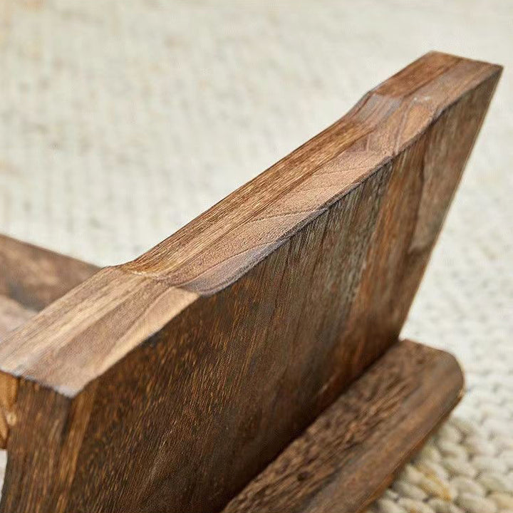 Traditioneller japanischer rechteckiger Couchtisch aus Massivholz mit 2 Ebenen für das Wohnzimmer 