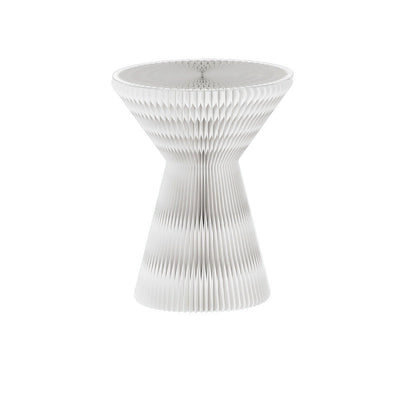 Contemporary Creative Glass Acrylic Kraft Paper Round Cone Coffee Table 1-Tier For Living Room