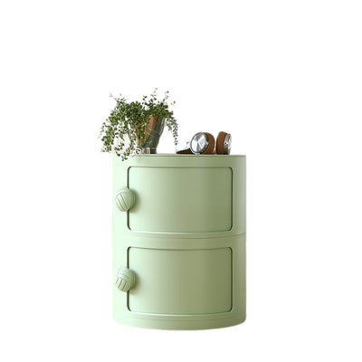 Contemporary Creative ABS Round Barrel Side Table 2/3/4-Storage For Living Room