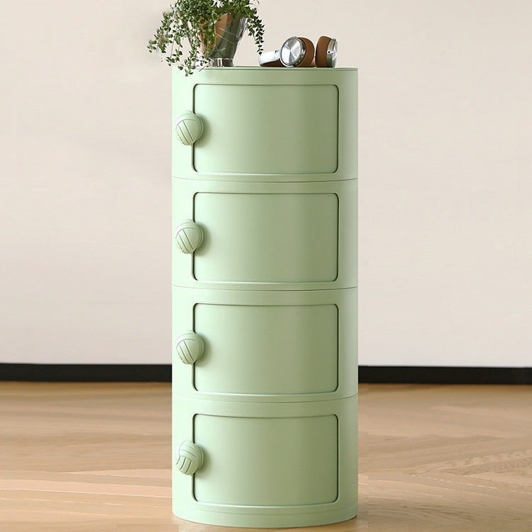 Contemporary Creative ABS Round Barrel Side Table 2/3/4-Storage For Living Room