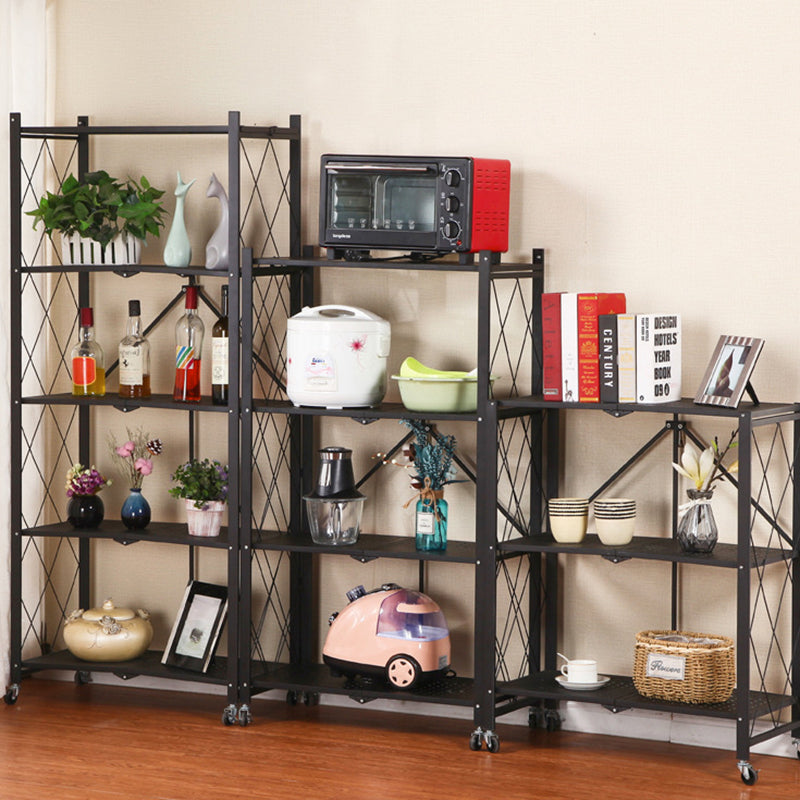 Étagère de rangement rectangulaire mobile en acier, style minimaliste moderne, à 3/4/5 étagères pour salon 
