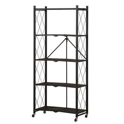 Modern Minimalist Steel Movable Rectangular Storage Shelf 3/4/5-Shelves For Living Room