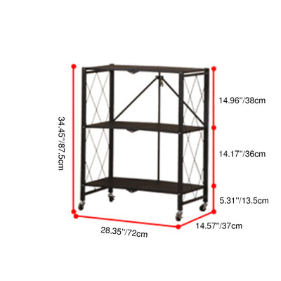 Modern Minimalist Steel Movable Rectangular Storage Shelf 3/4/5-Shelves For Living Room