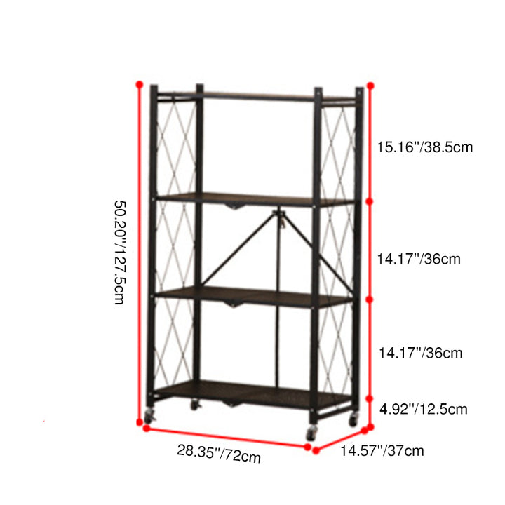 Étagère de rangement rectangulaire mobile en acier, style minimaliste moderne, à 3/4/5 étagères pour salon 
