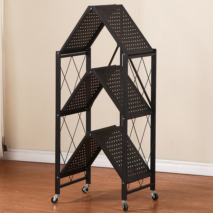 Étagère de rangement rectangulaire mobile en acier, style minimaliste moderne, à 3/4/5 étagères pour salon 